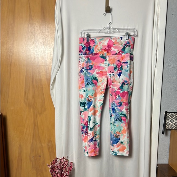 RBX Floral High Waist 7/8 Leggings Size Medium - Picture 1 of 6